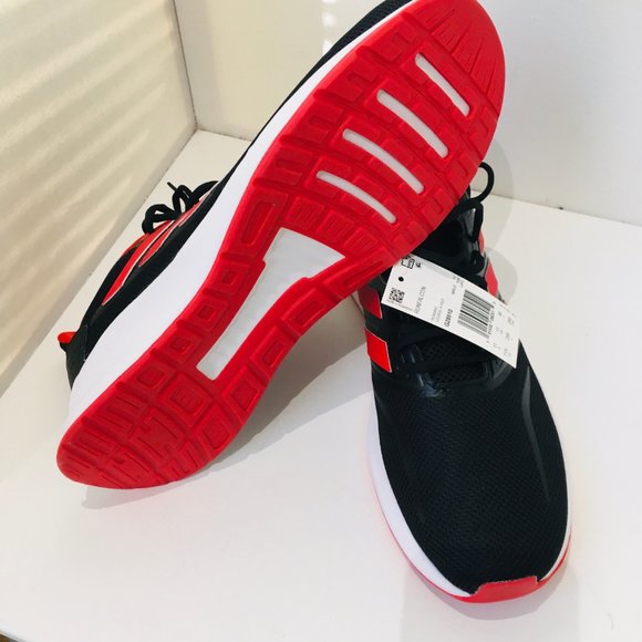 ADIDAS Run Falcon Athletic Running Shoes Sneakers Mens Sz 11.5 Red Black NEW NWT - Picture 6 of 8